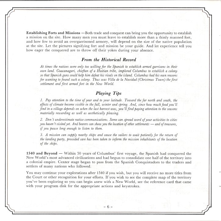 The Seven Cities of Gold Manual Page 6
