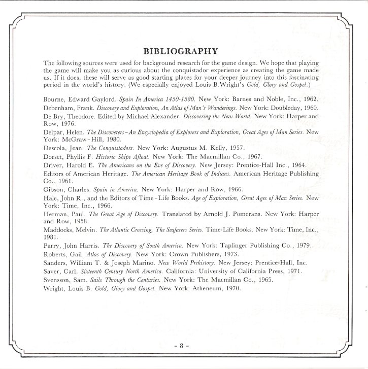 The Seven Cities of Gold Manual Page 8