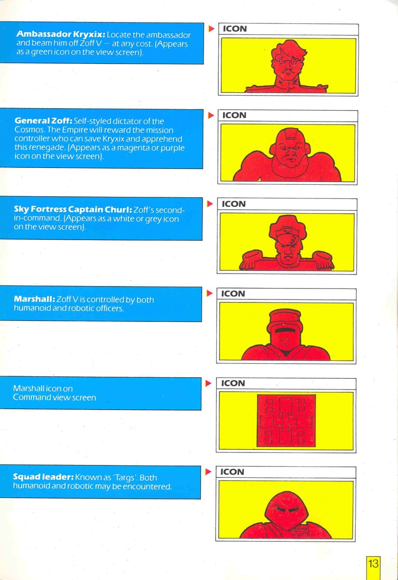 Shadowfire manual page 13