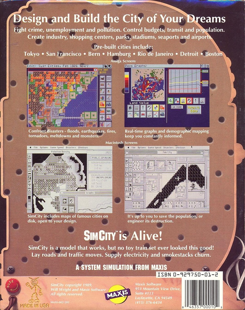 SimCity box back