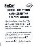 SimCity card correction