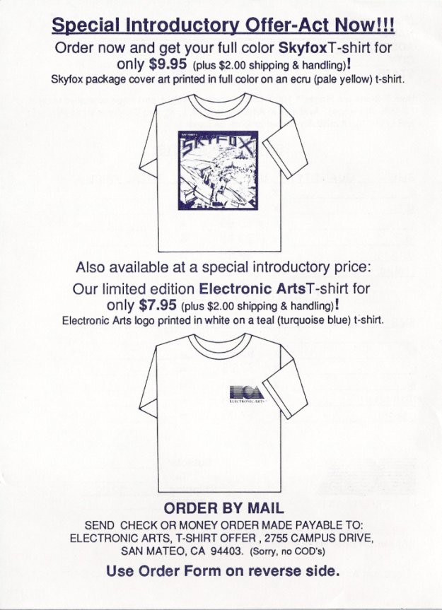 Skyfox T-Shirt Offer Page 1 