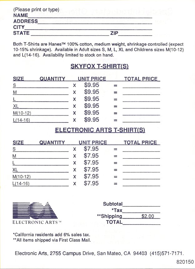 Skyfox T-Shirt Offer Page 2 