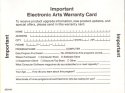 Skyfox Warranty Card Page 1