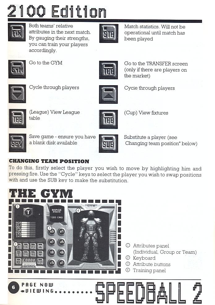 Speedball 2: Brutal Deluxe manual page 6