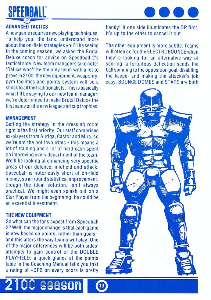 Speedball 2: Brutal Deluxe Souvenir Programme page 10