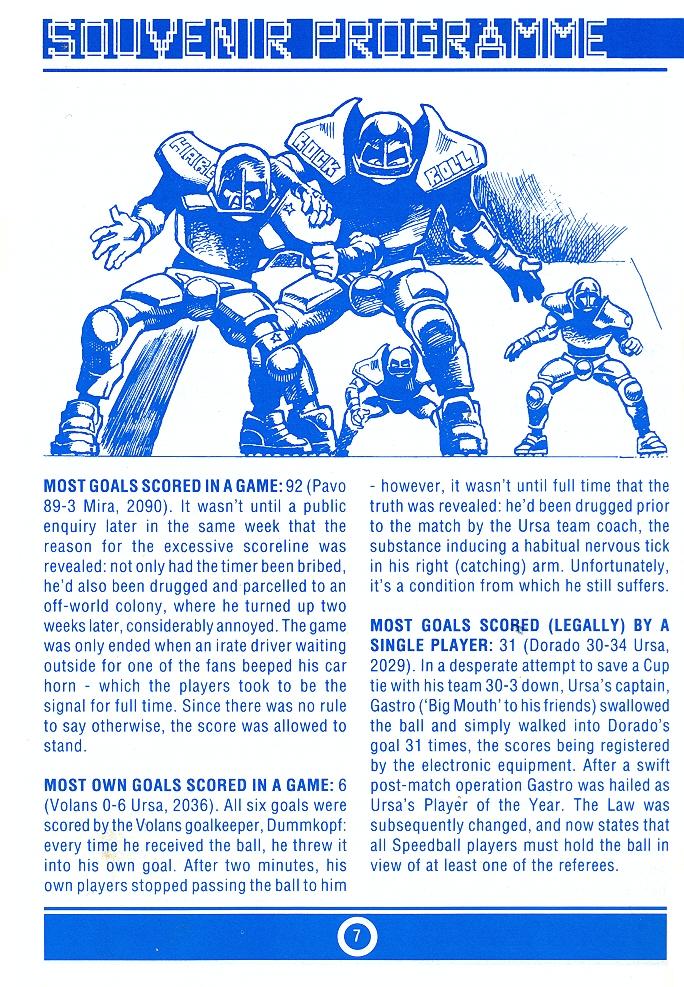 Speedball 2: Brutal Deluxe Souvenir Programme page 7