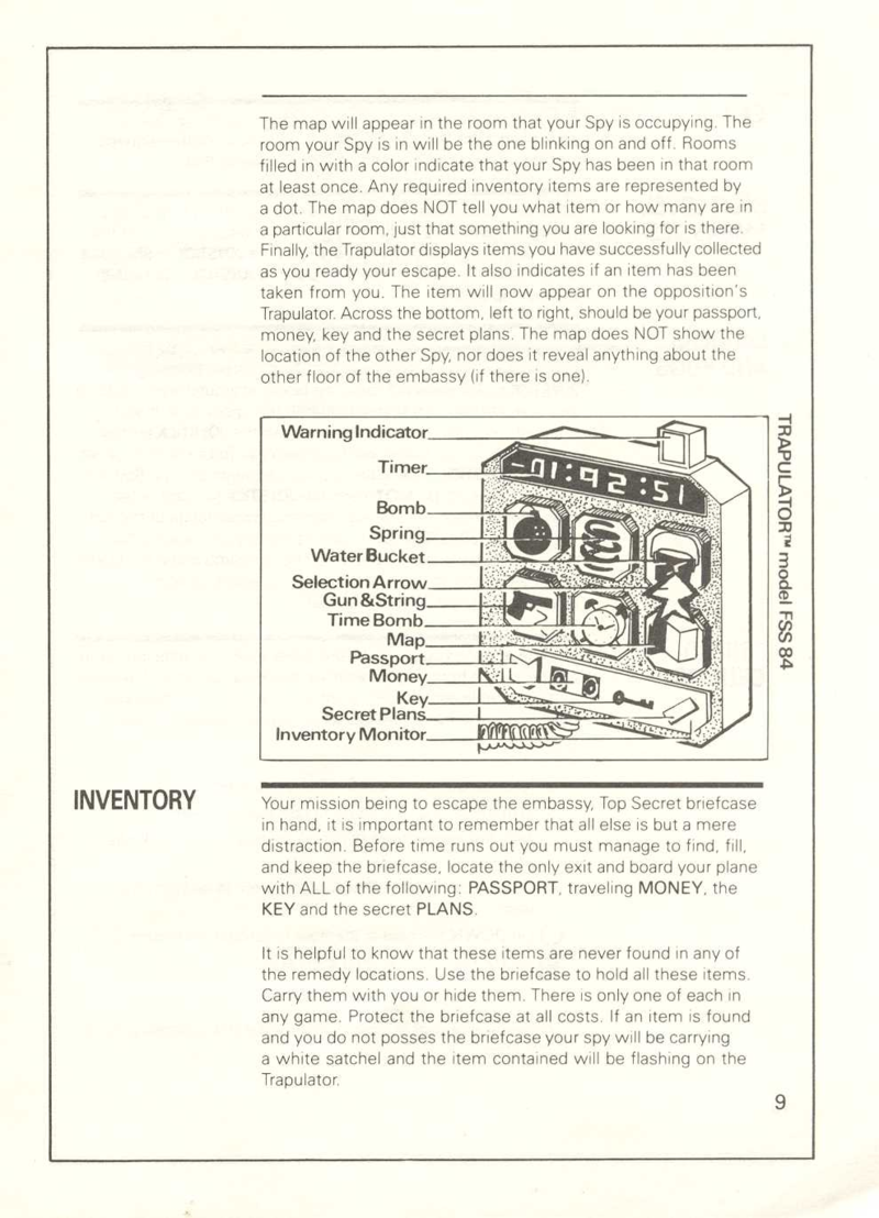 Spy vs. Spy manual page 9