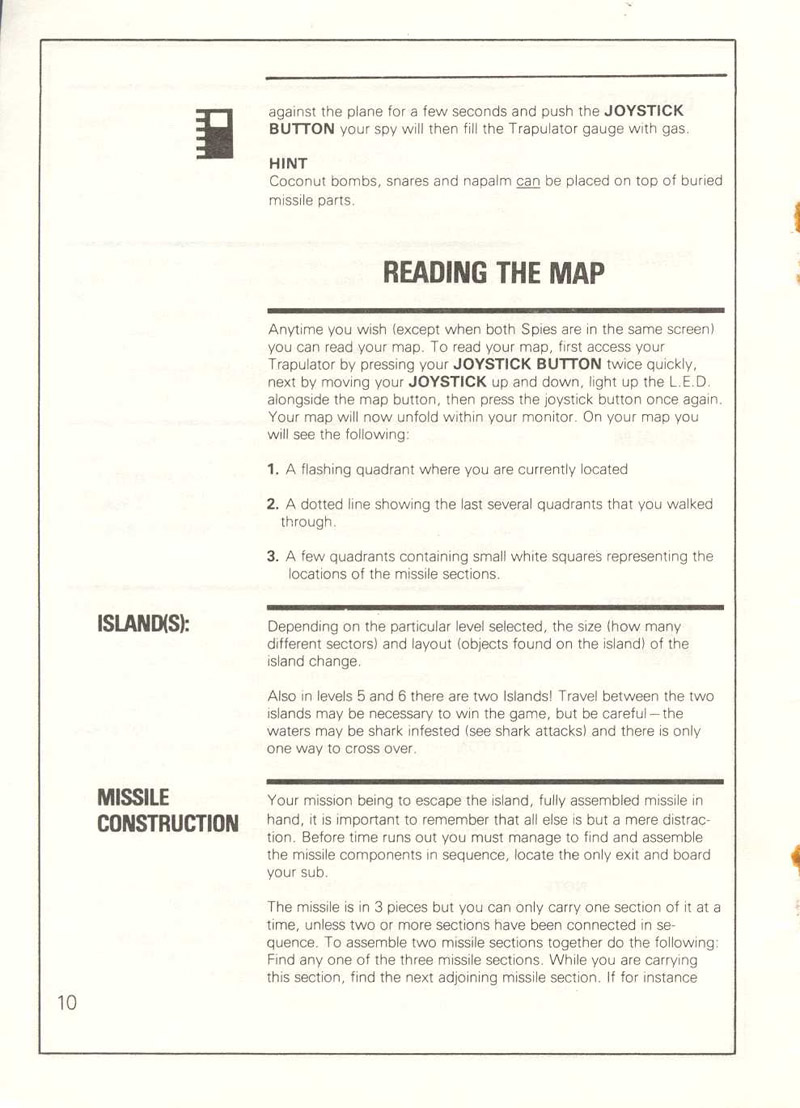 Spy vs. Spy: The Island Caper manual page 10