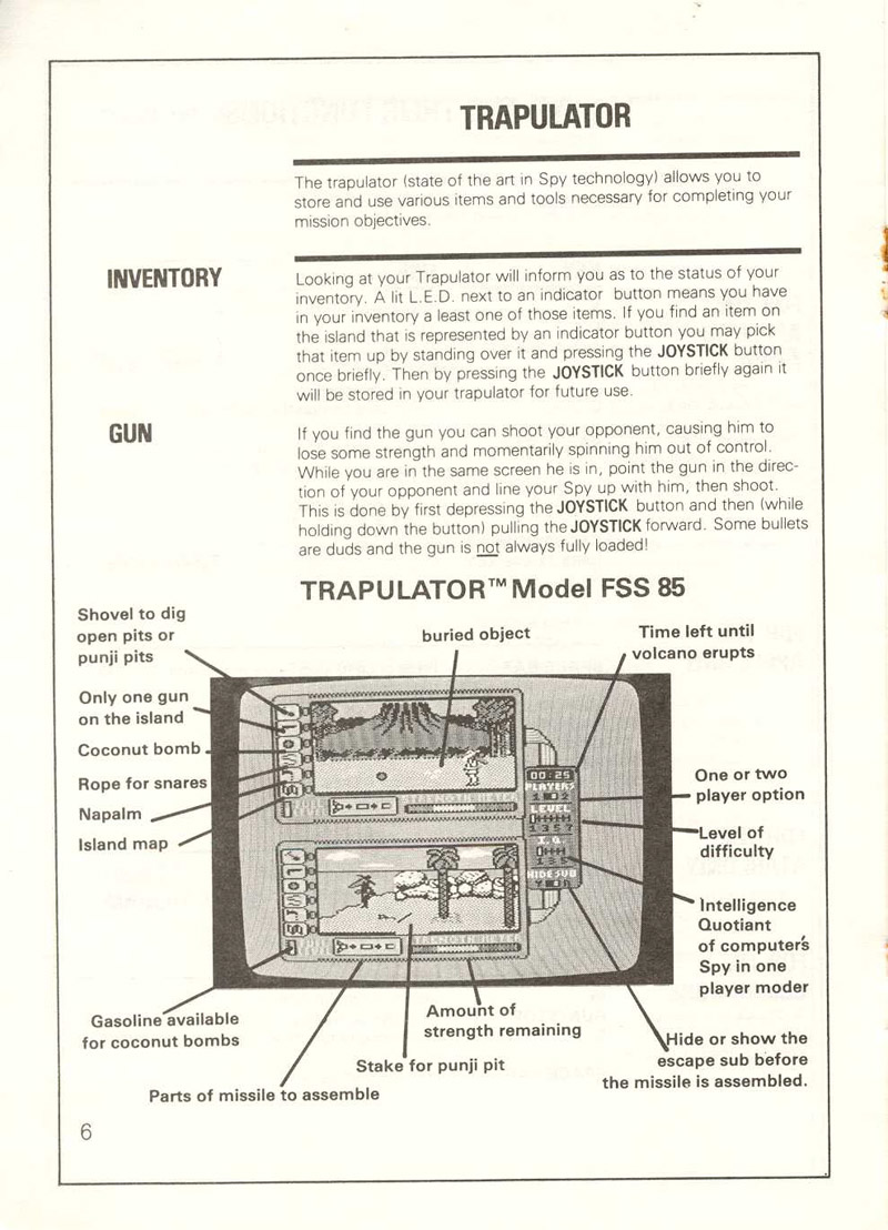 Spy vs. Spy: The Island Caper manual page 6