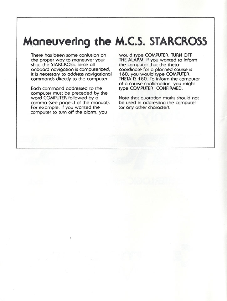 Starcross manual page 0