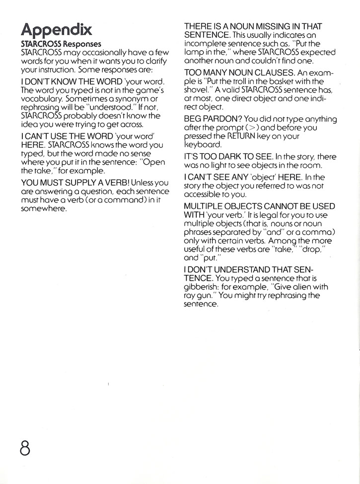 Starcross manual page 8