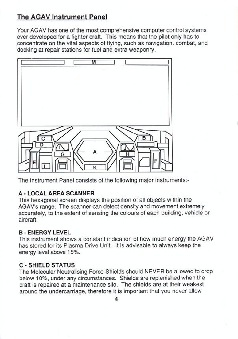 Starglider playguide page 4