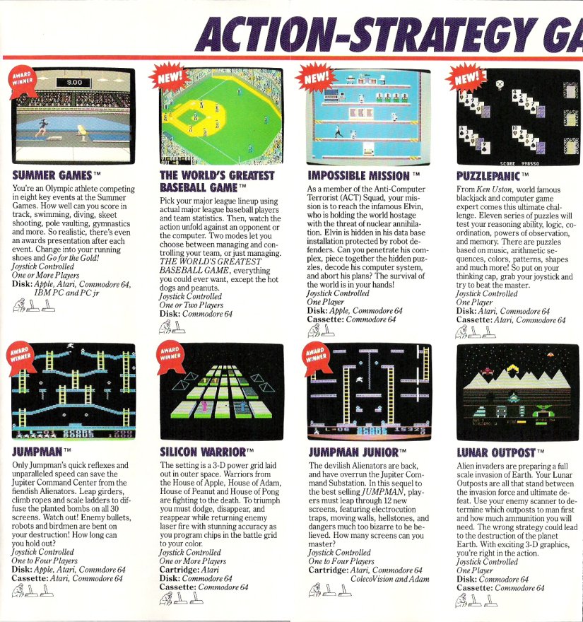 Epyx Brochure 1984 Page 4 