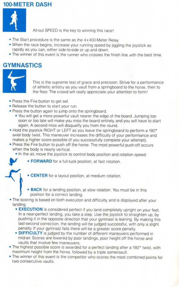 Summer Games Manual Page 6 