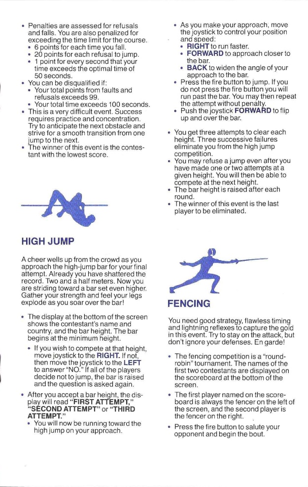 Summer Games II Manual Page 5 
