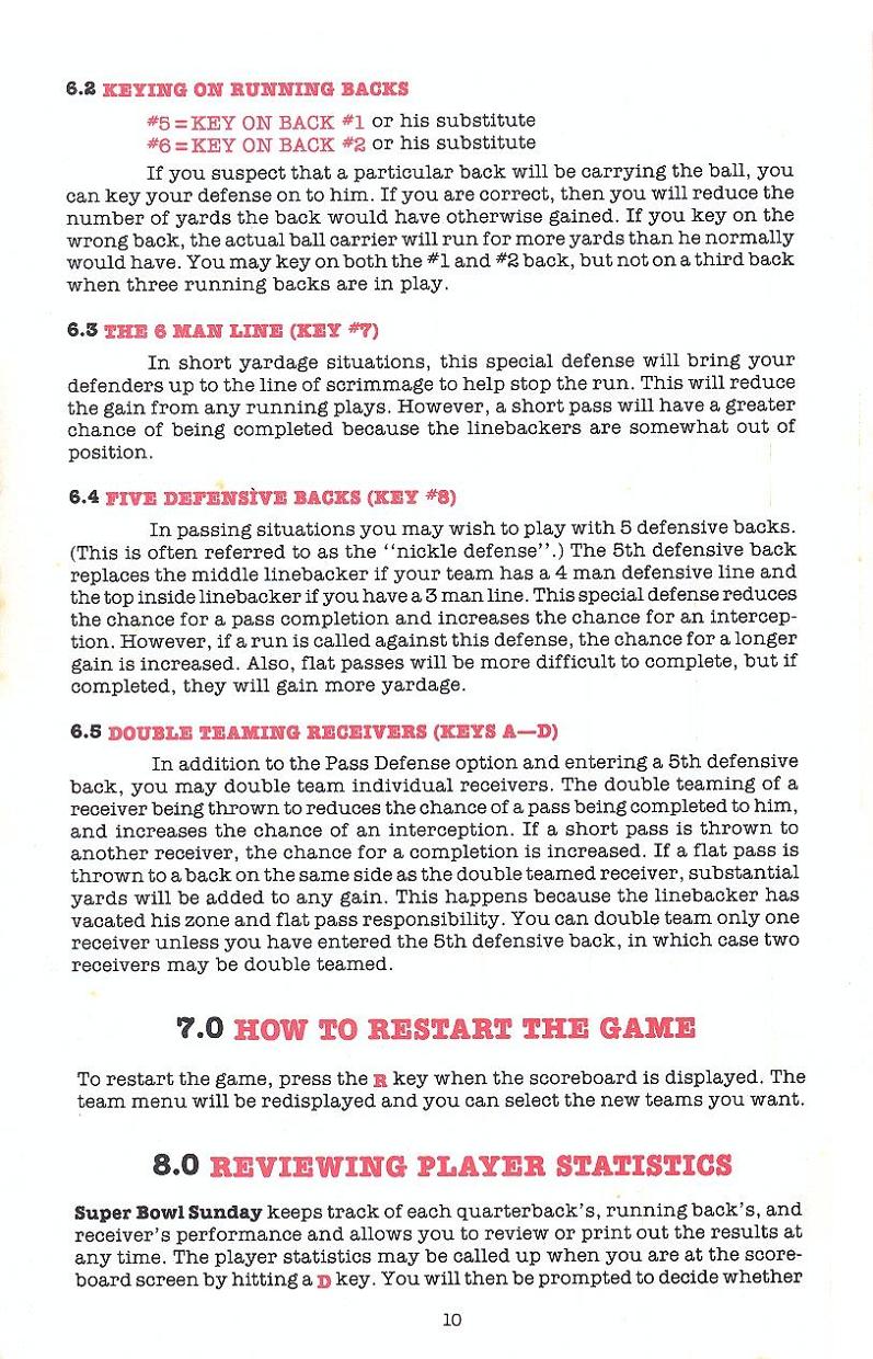 Superbowl Sunday manual page 10