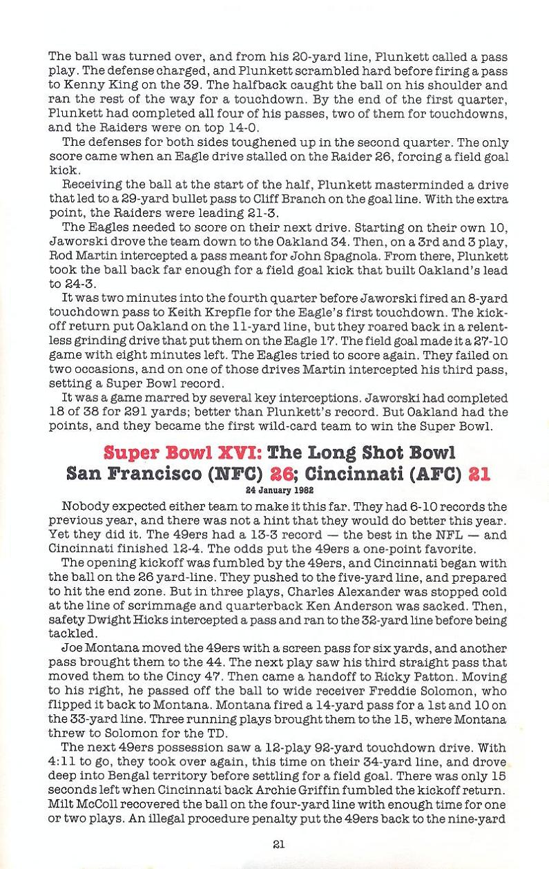 Superbowl Sunday manual page 21