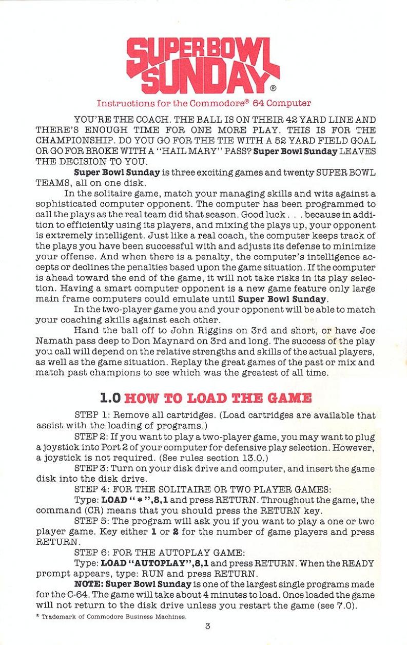 Superbowl Sunday manual page 3