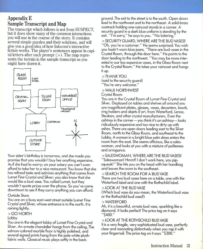 Suspect manual page 21