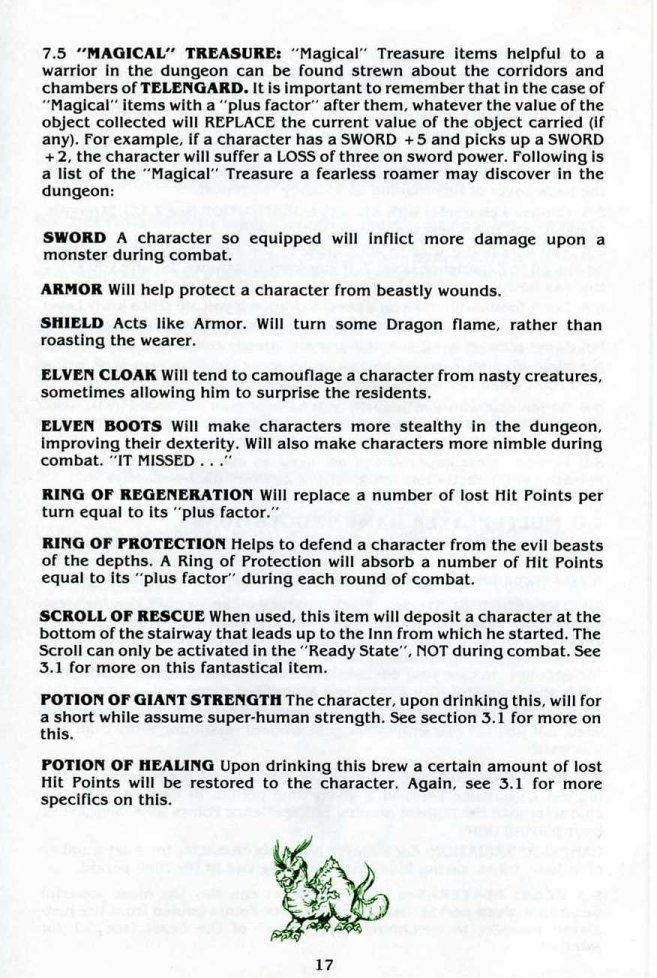 Telengard Manual Page 17
