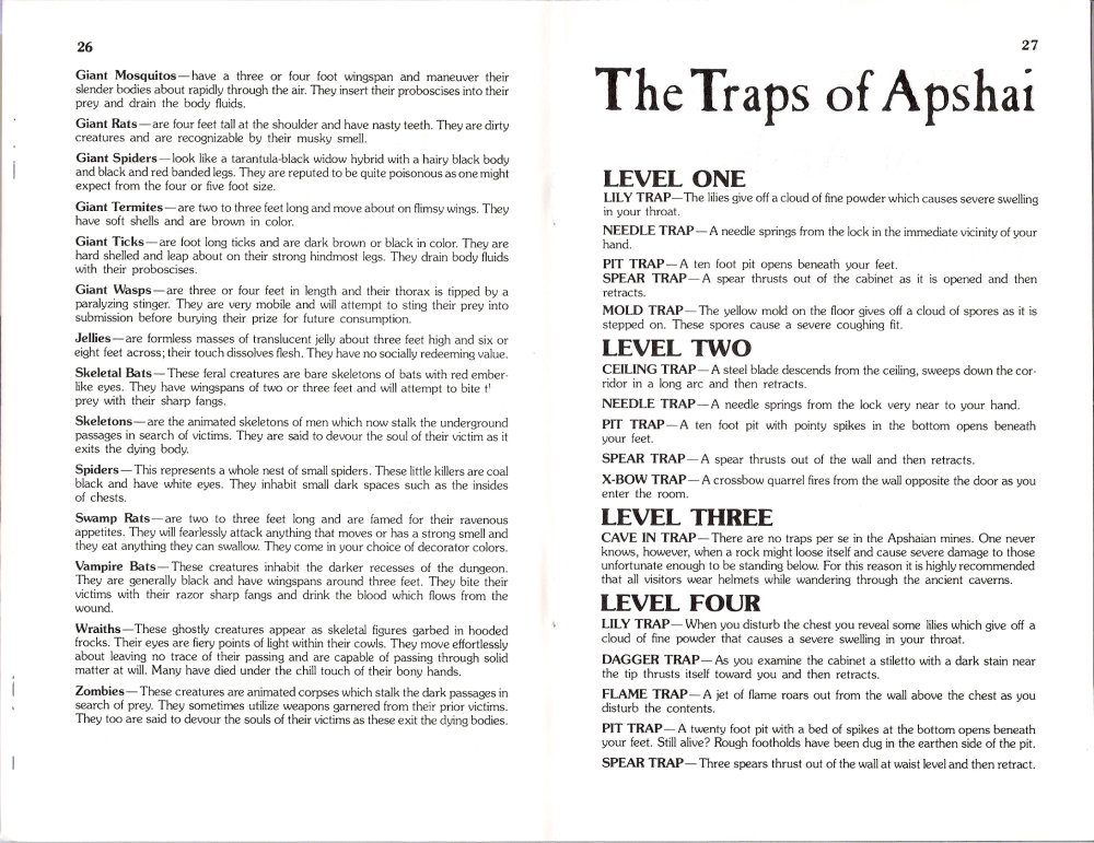 Temple of Apshai Manual Page 26 