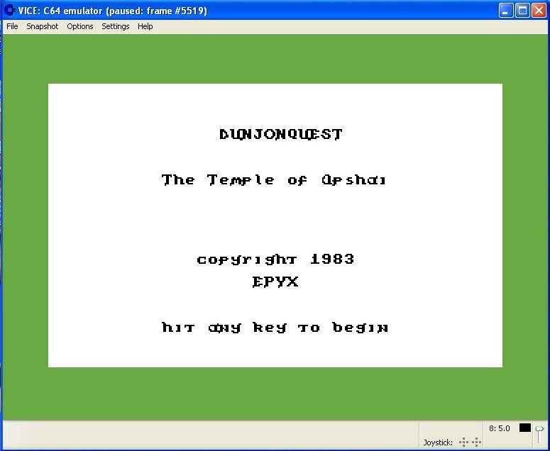 Temple of Apshai Screen Shot 1