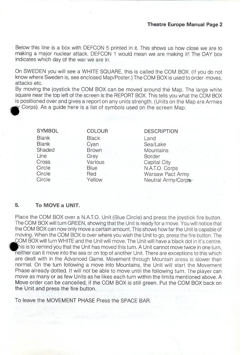 Theatre Europe manual page 2