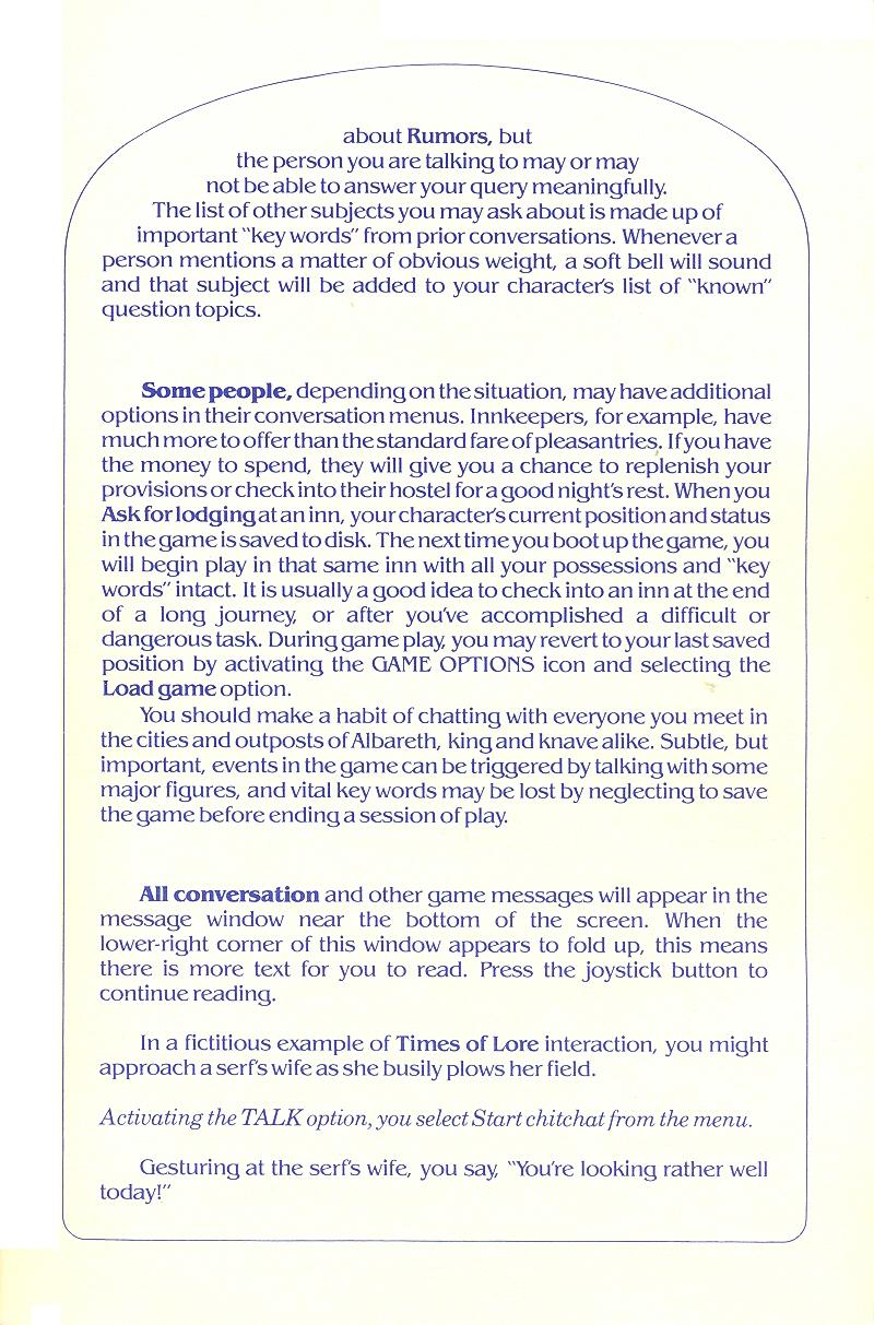 Times of Lore manual page 13