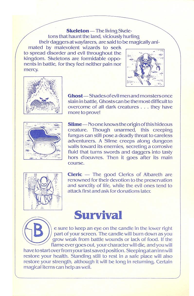 Times of Lore manual page 17