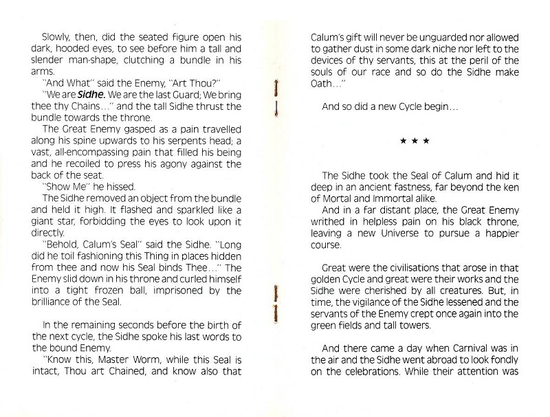 Tir Na Nog manual pages 14-15