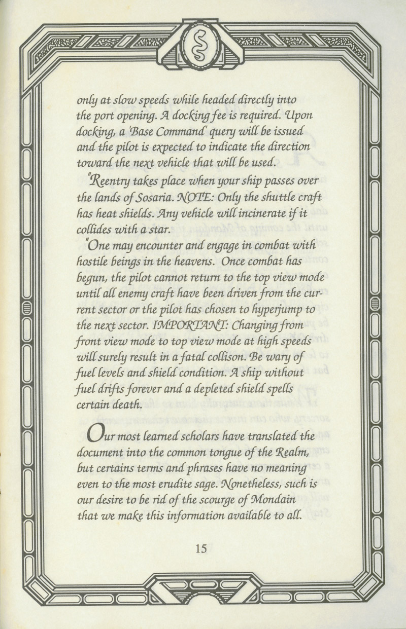 Ultima I manual page 15