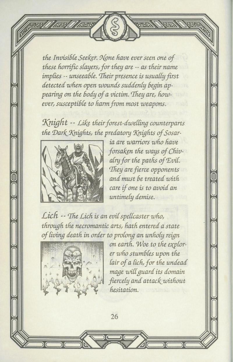 Ultima I manual page 26