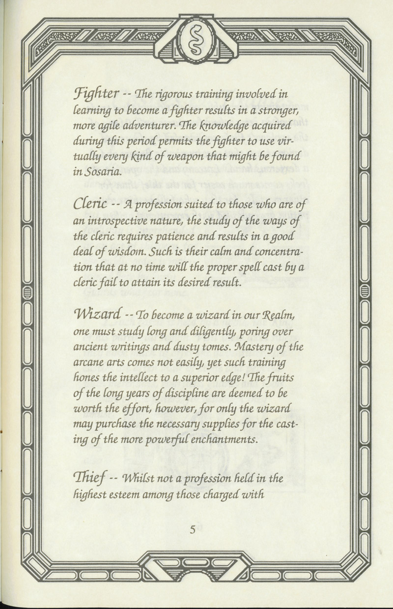 Ultima I manual page 5