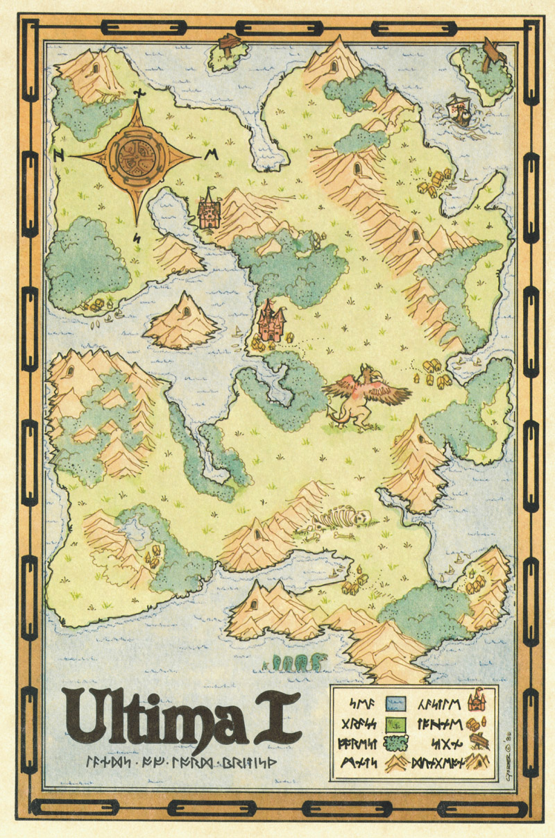 Ultima I brown map