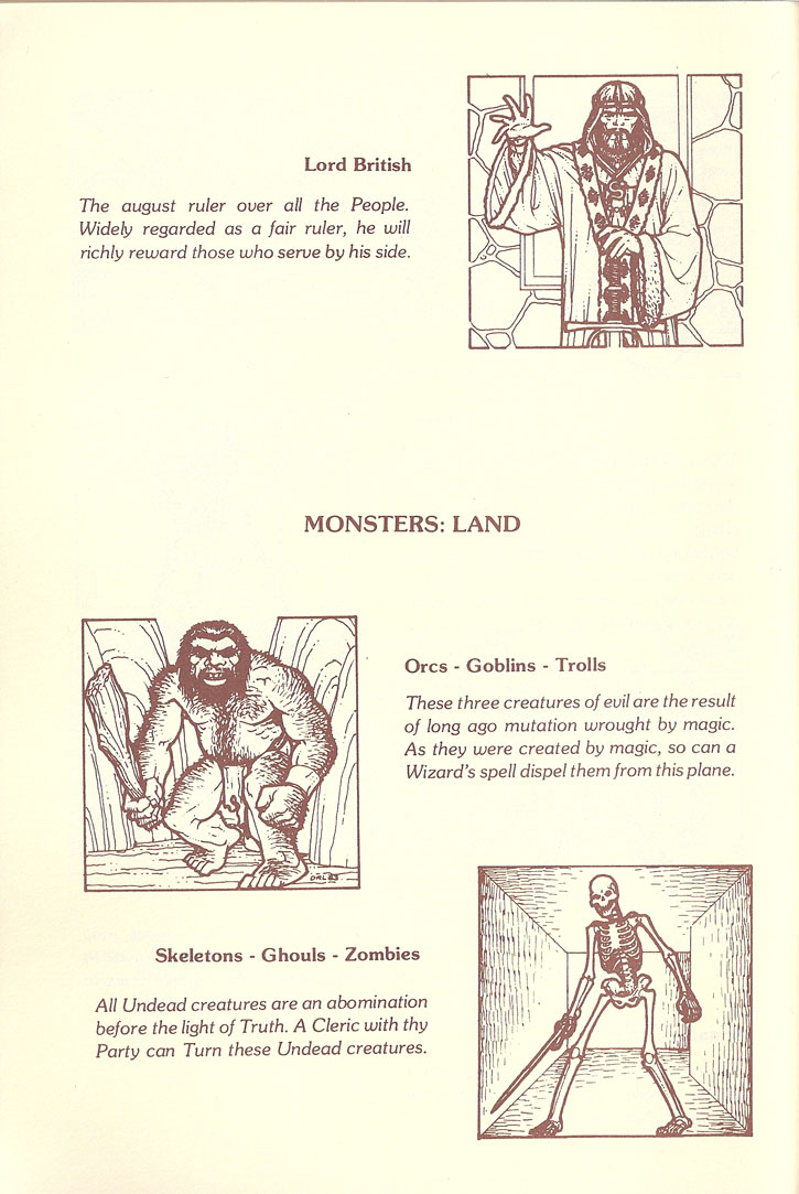 Ultima III: Exodus manual page 16