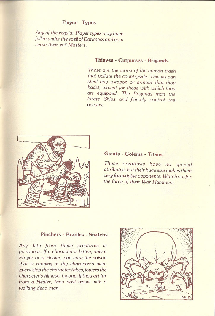 Ultima III: Exodus manual page 17