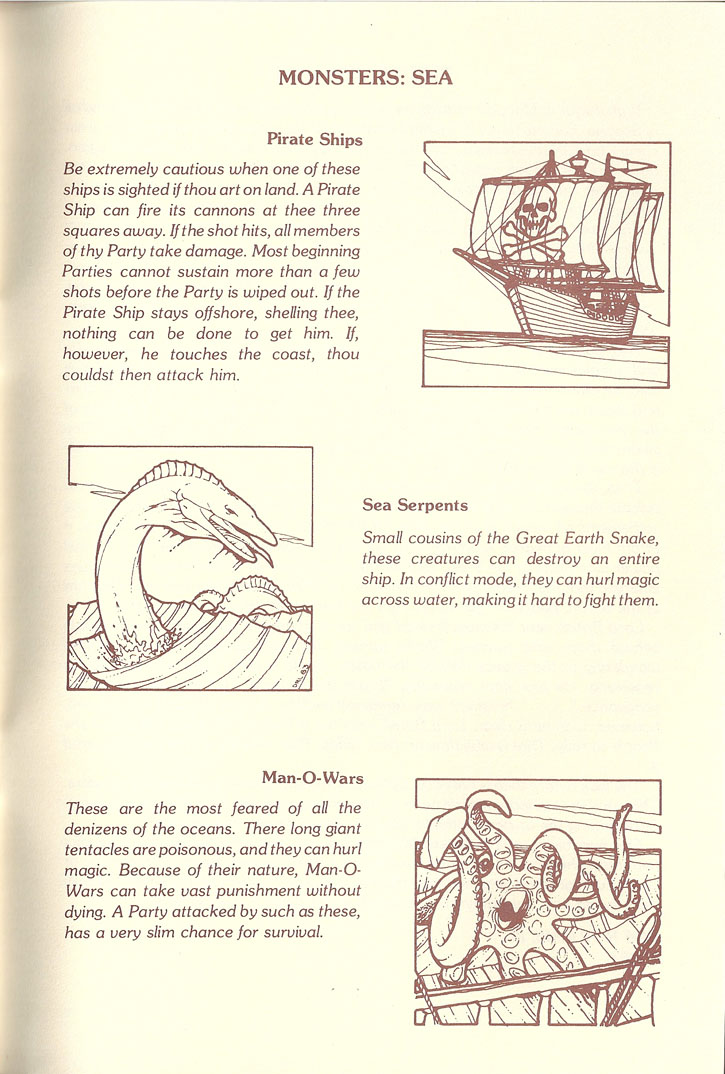 Ultima III: Exodus manual page 19