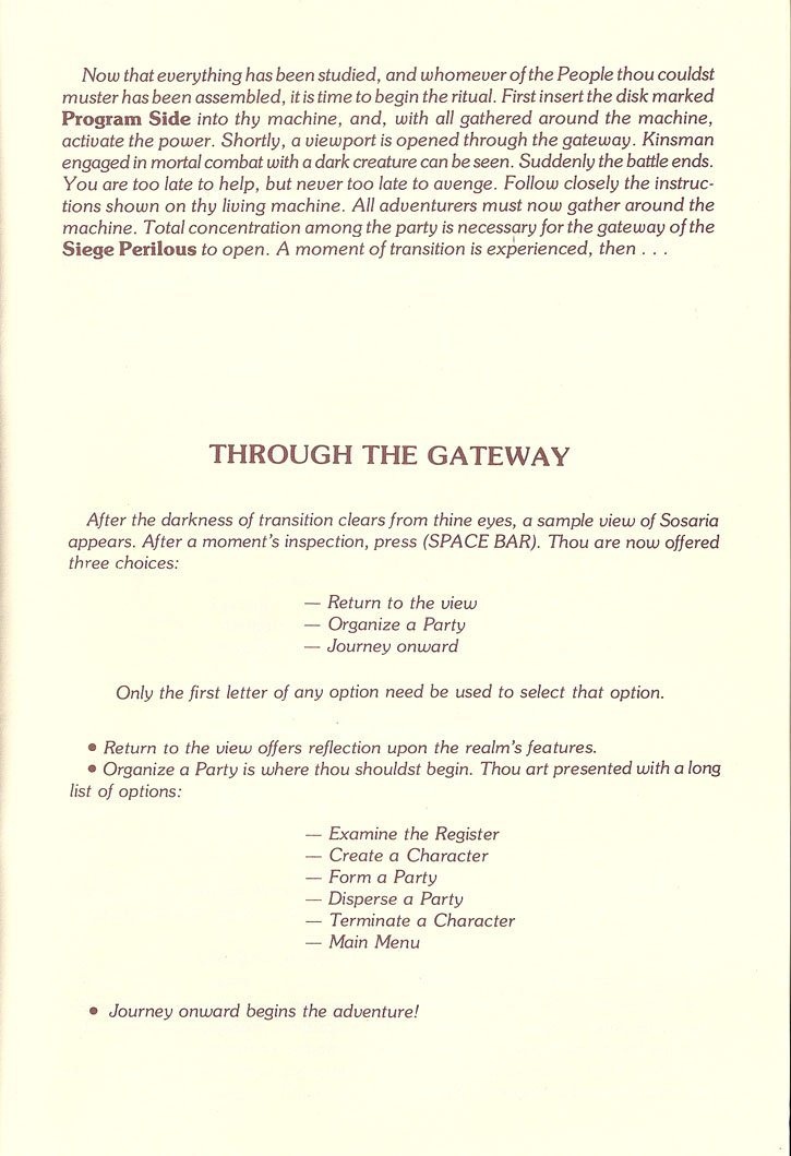 Ultima III: Exodus manual page 3