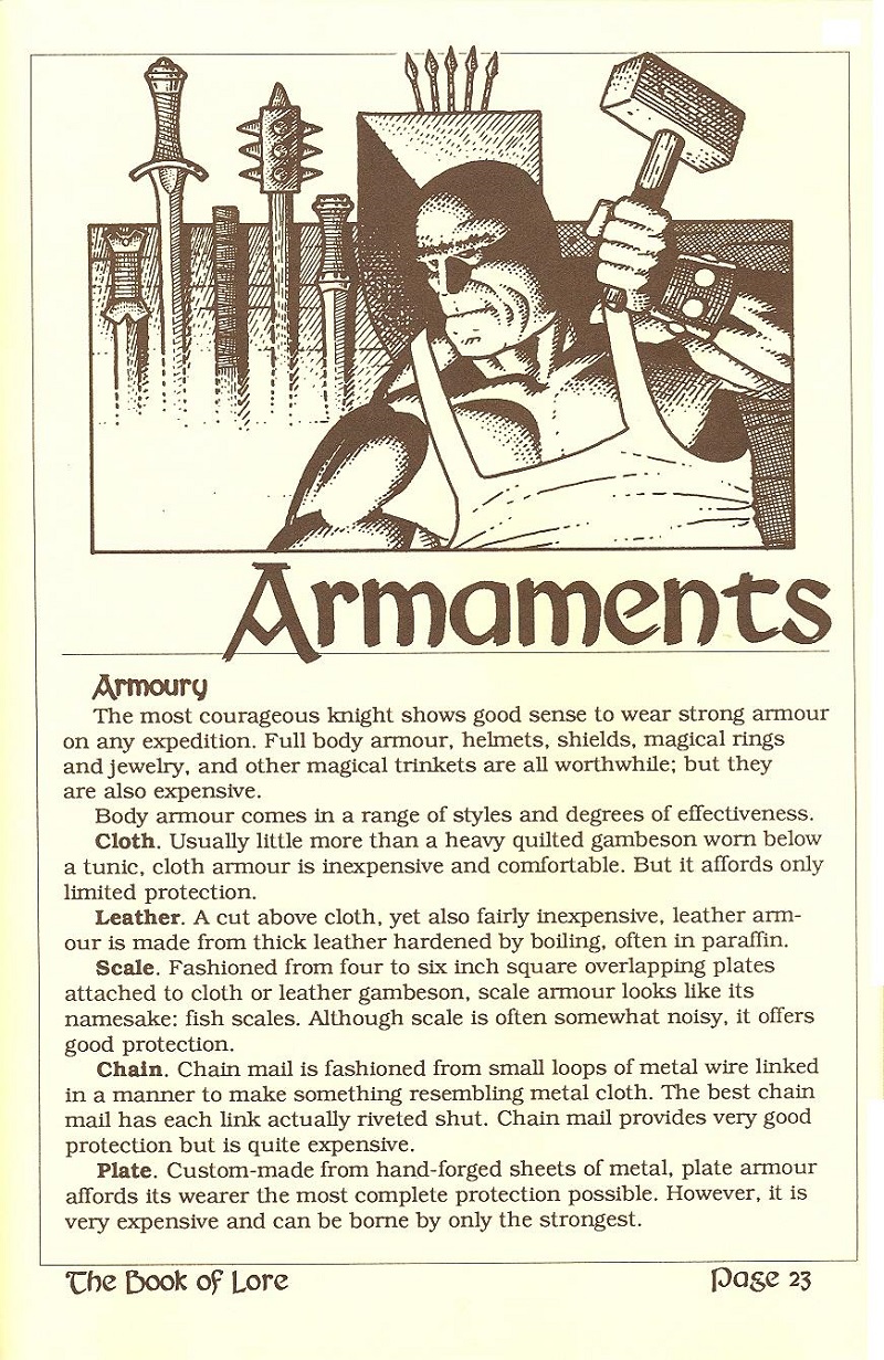 Ultima V: Warriors of Destiny The Book of Lore page 23