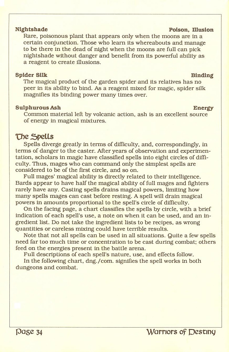 Ultima V: Warriors of Destiny The Book of Lore page 34