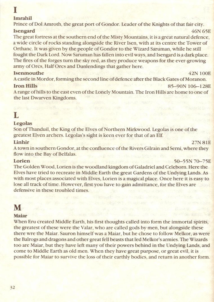 War in Middle Earth manual page 32