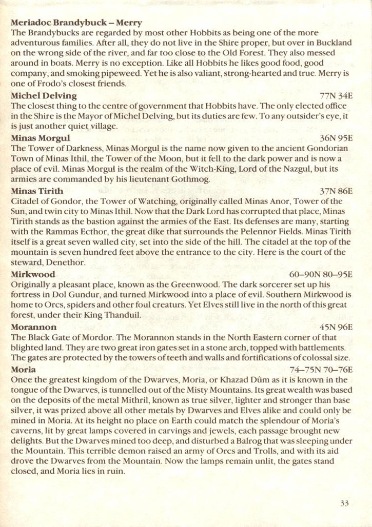 War in Middle Earth manual page 33