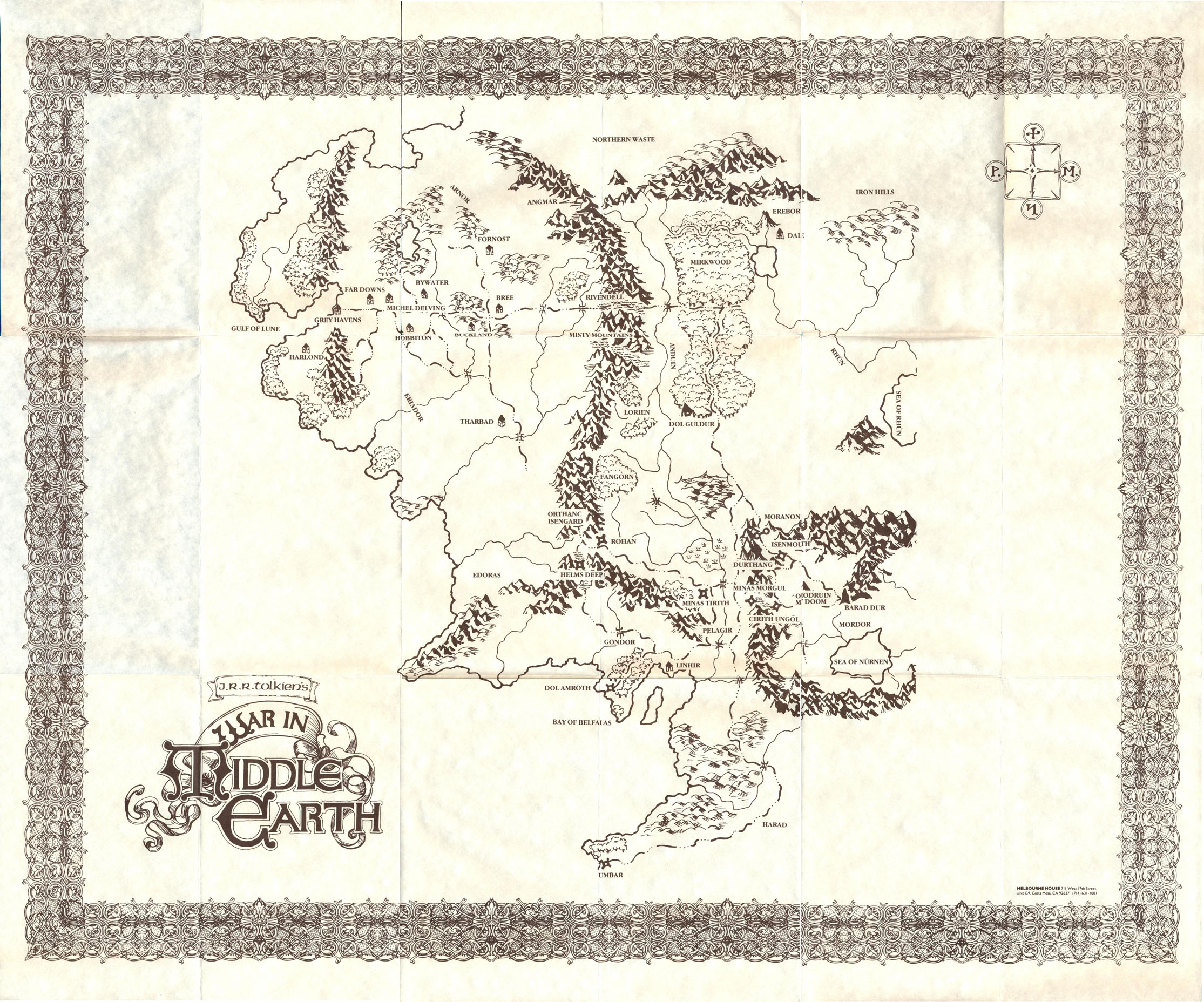 War in Middle Earth map