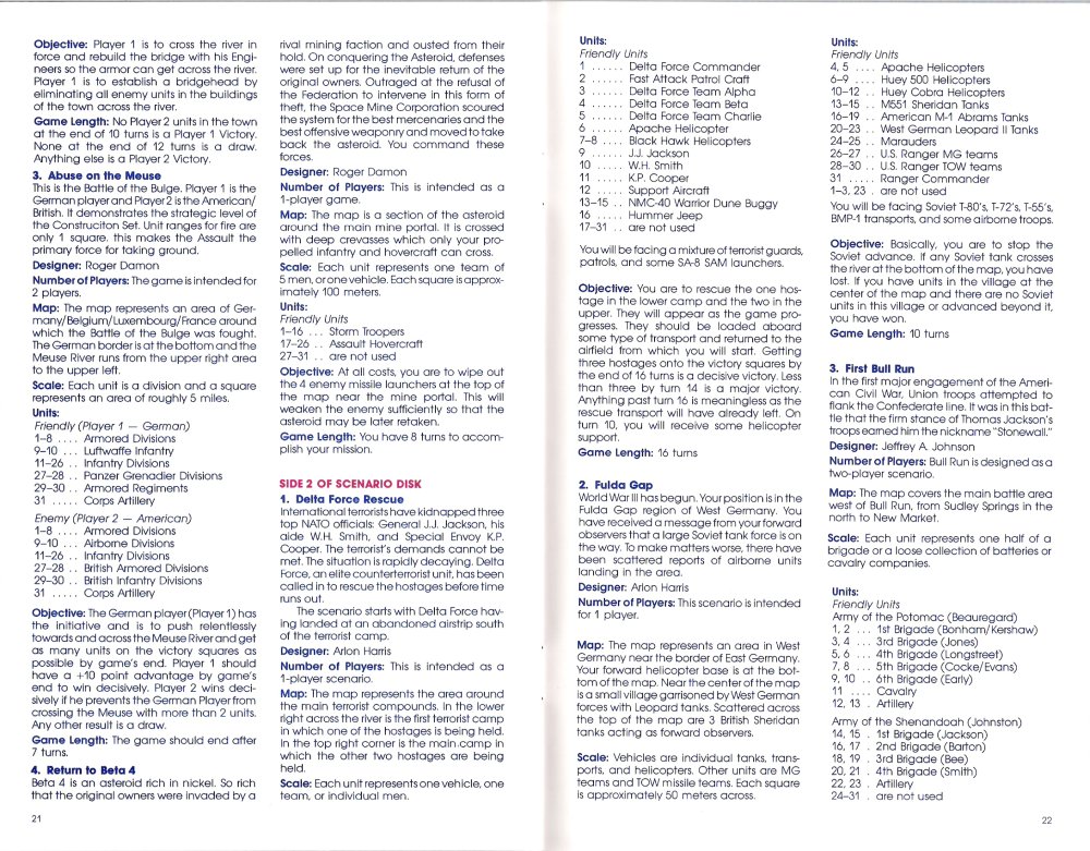 Wargame Construction Set Manual Page 21 