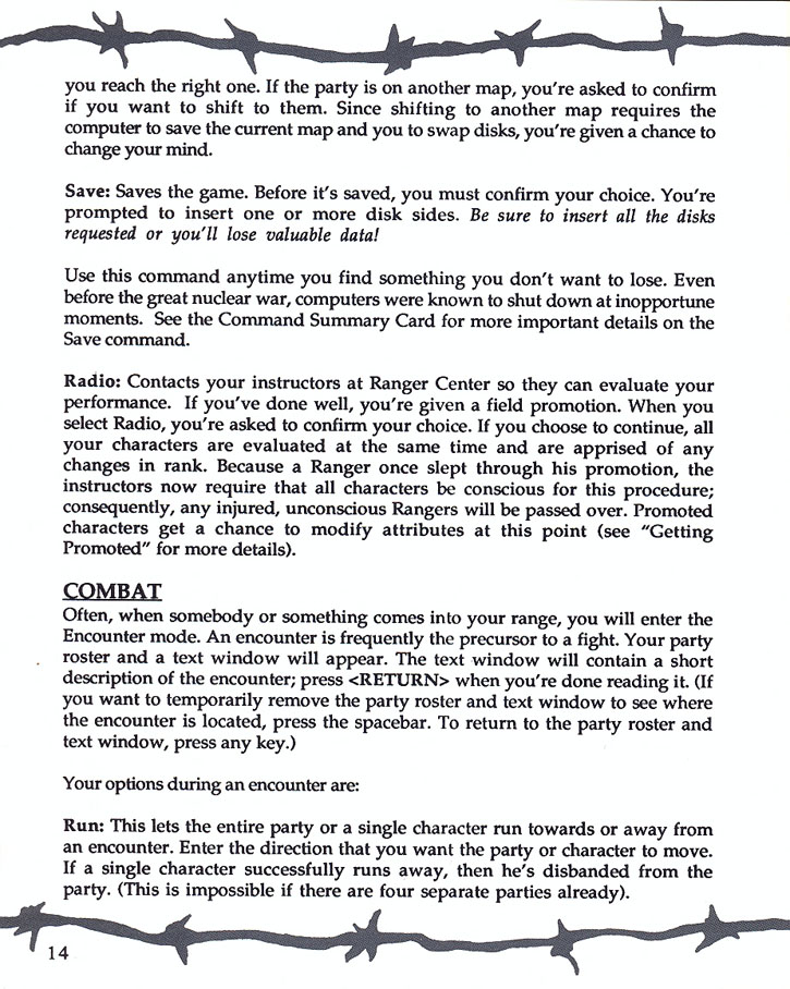 Wasteland manual page 14