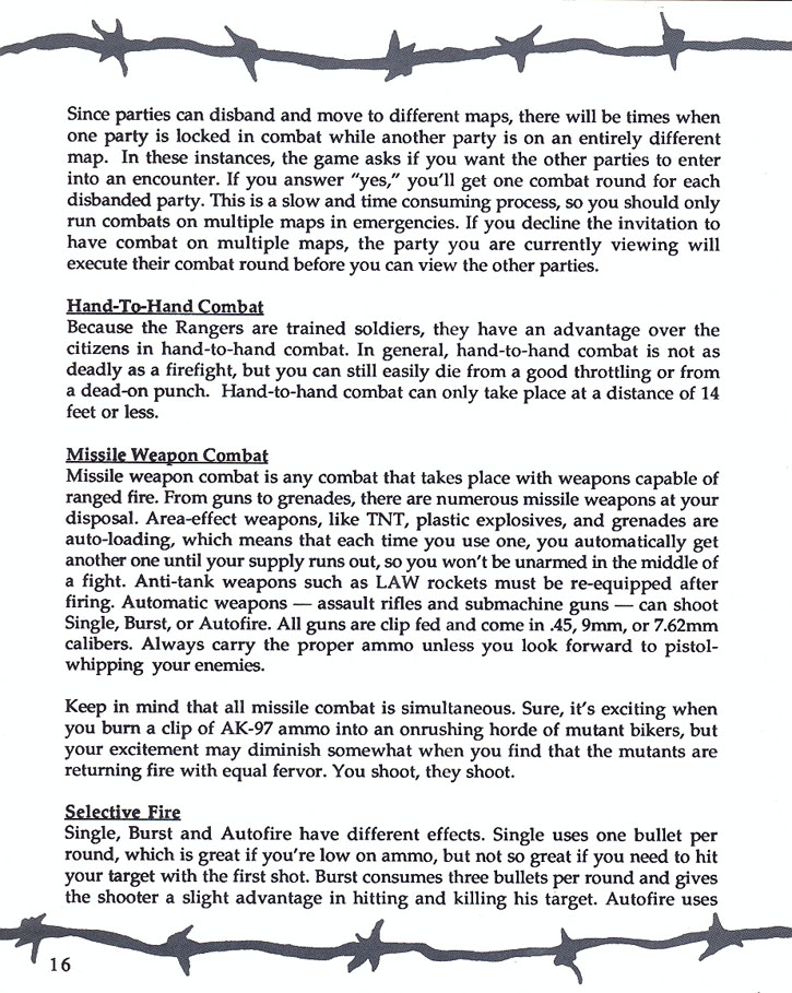 Wasteland manual page 16