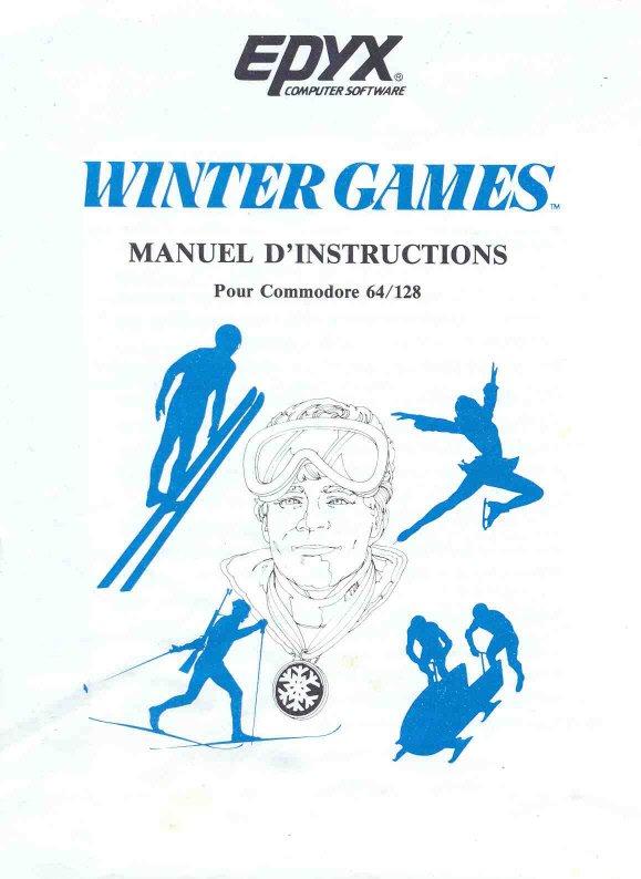 Winter Games Manual Front Cover (French) 