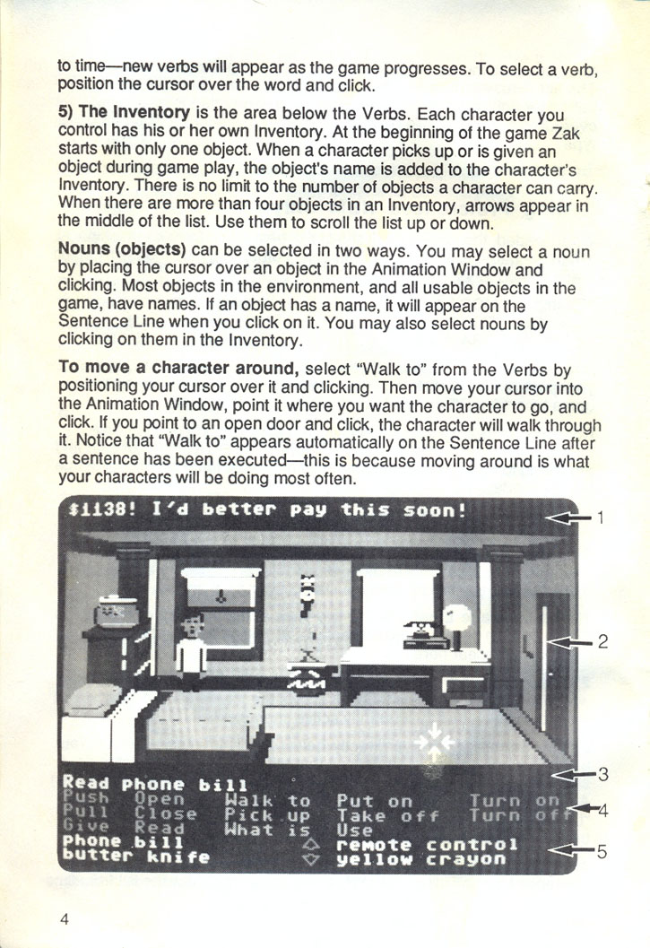 Zak McKracken and the Alien Mindbenders manual page 4