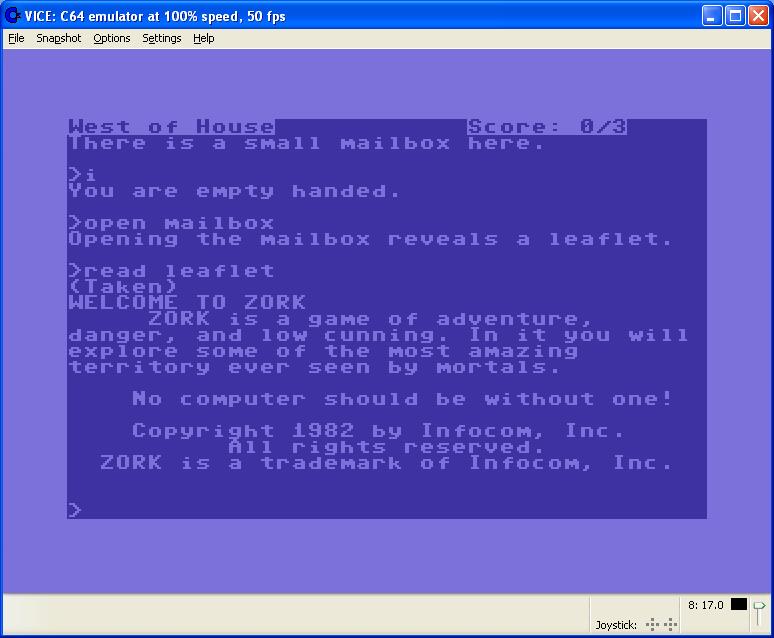 Zork I screen shot 2